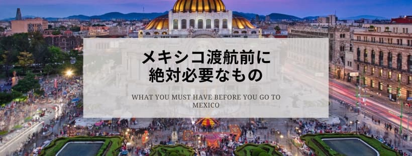 メキシコ渡航前に絶対必要なもの